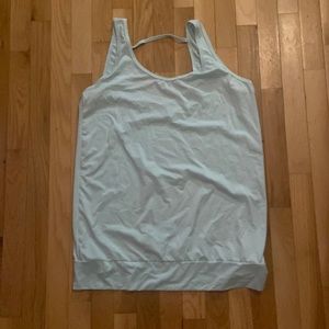 Teal active tank top